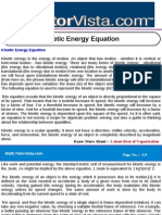 Kinetic Energy Equation