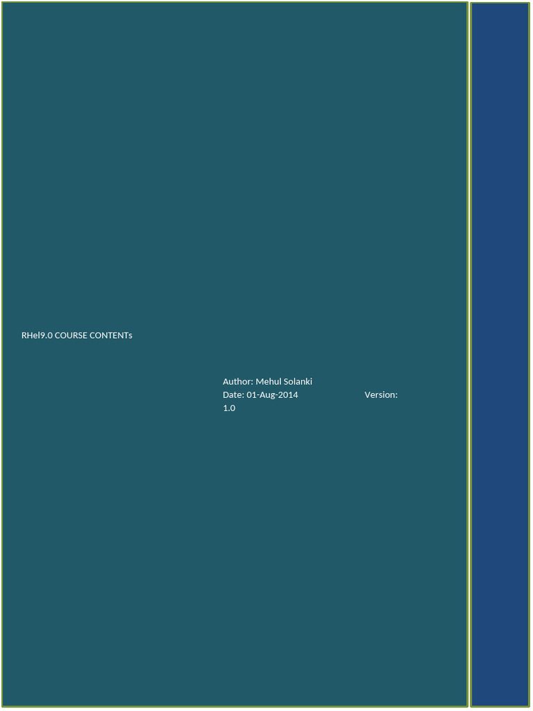 RHEL9.0 Course Content | PDF | Secure Shell | Command Line Interface