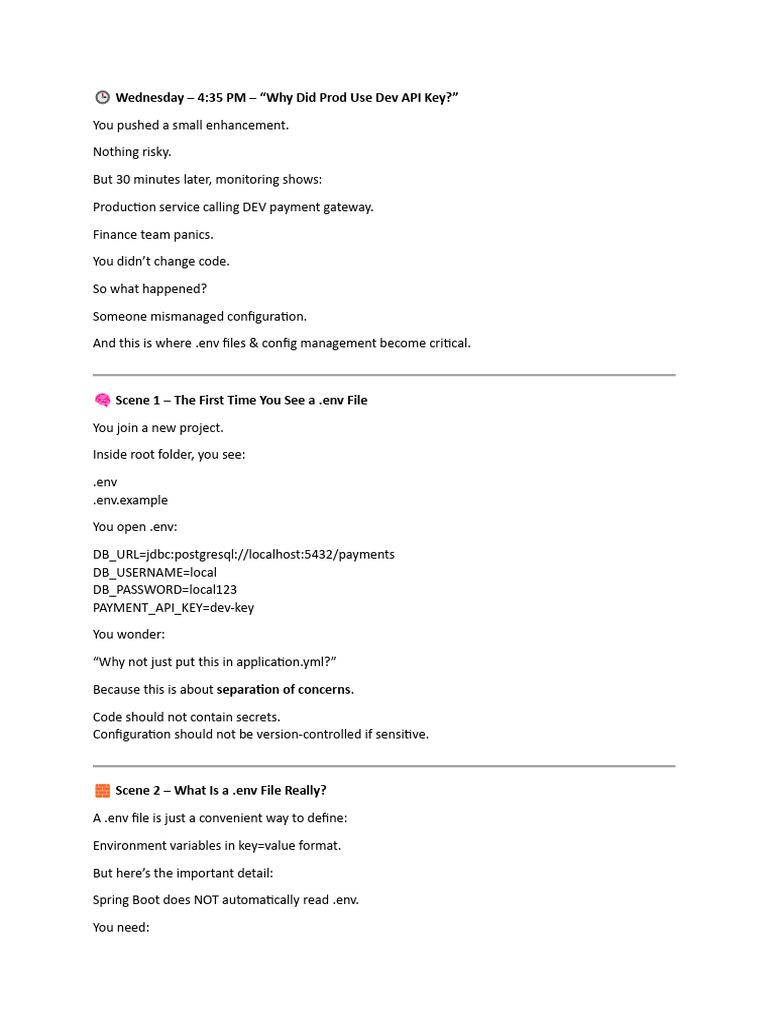 env files & config management | PDF | Operating System Technology ...