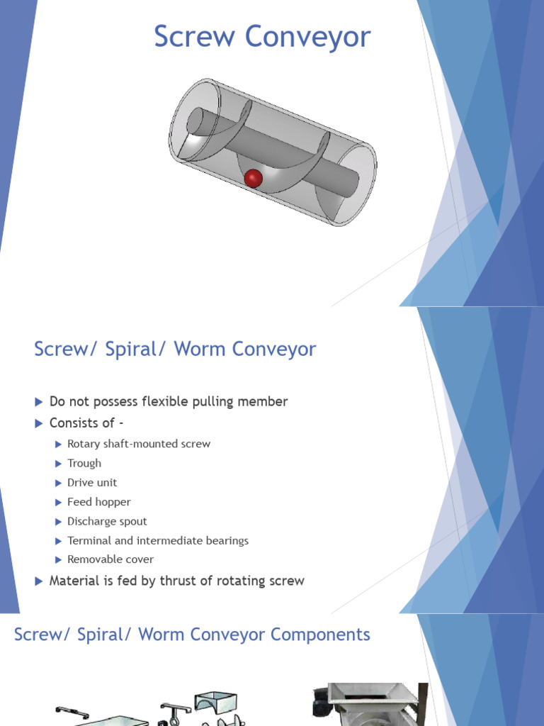 Screw Conveyor | PDF | Bearing (Mechanical) | Mechanical Engineering
