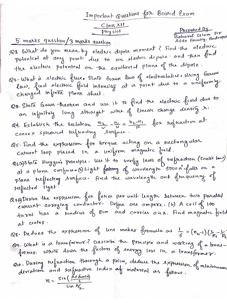 25 Must Practice Question PHYSICS | PDF