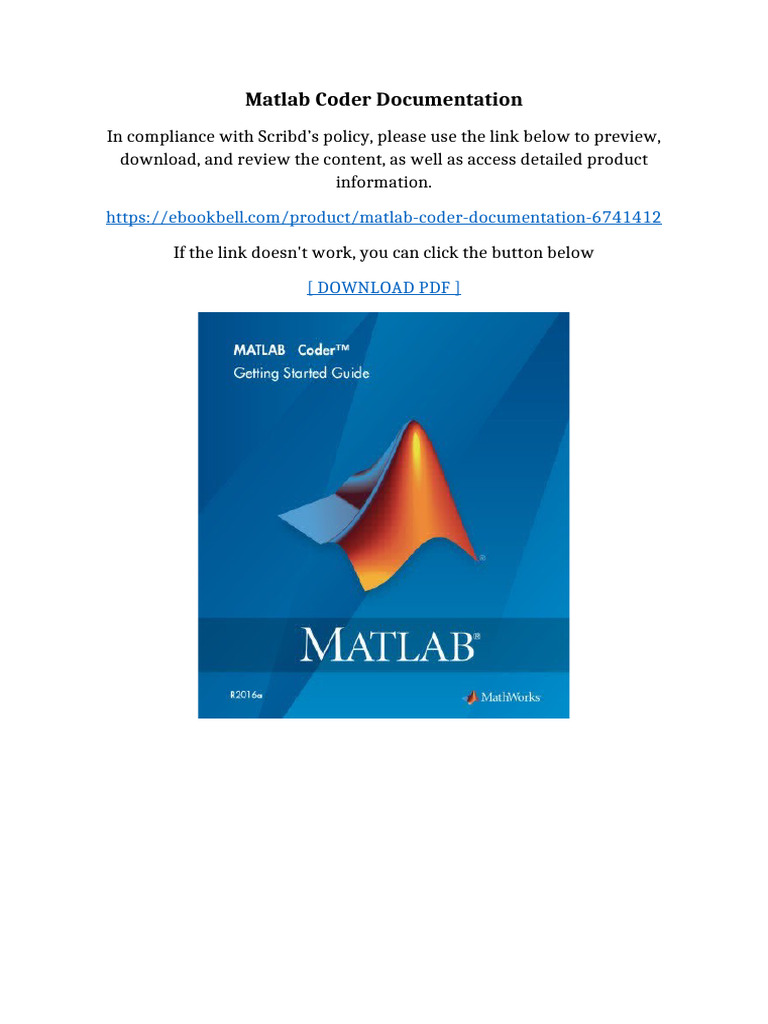 Matlab Coder Documentation | PDF | Qr Code | Textbook
