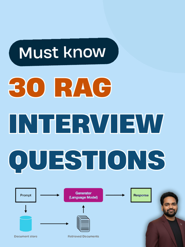 Top 30 RAG Interview Questions With Detailed Answers | PDF