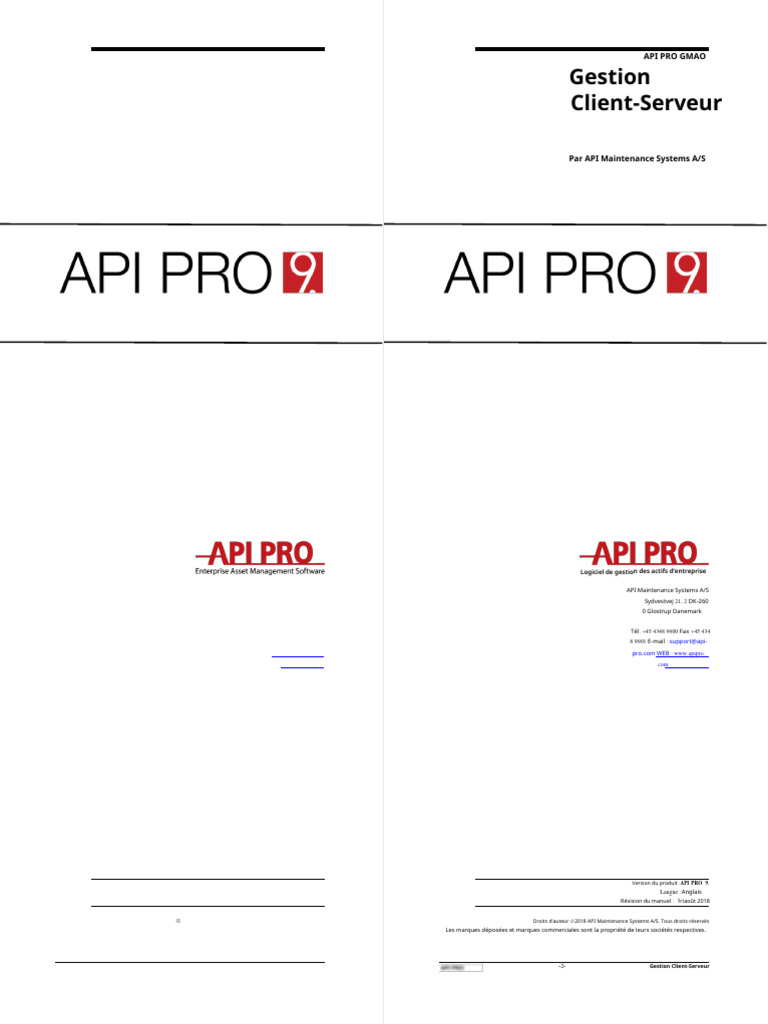 API PRO 9 Client Server Management - en FR | PDF | Logiciel utilitaire ...