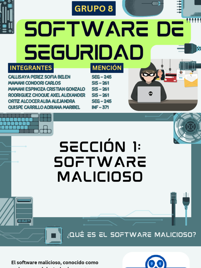 Grupo 8 - Software de Seguridad | PDF | Malware | Virus de computadora