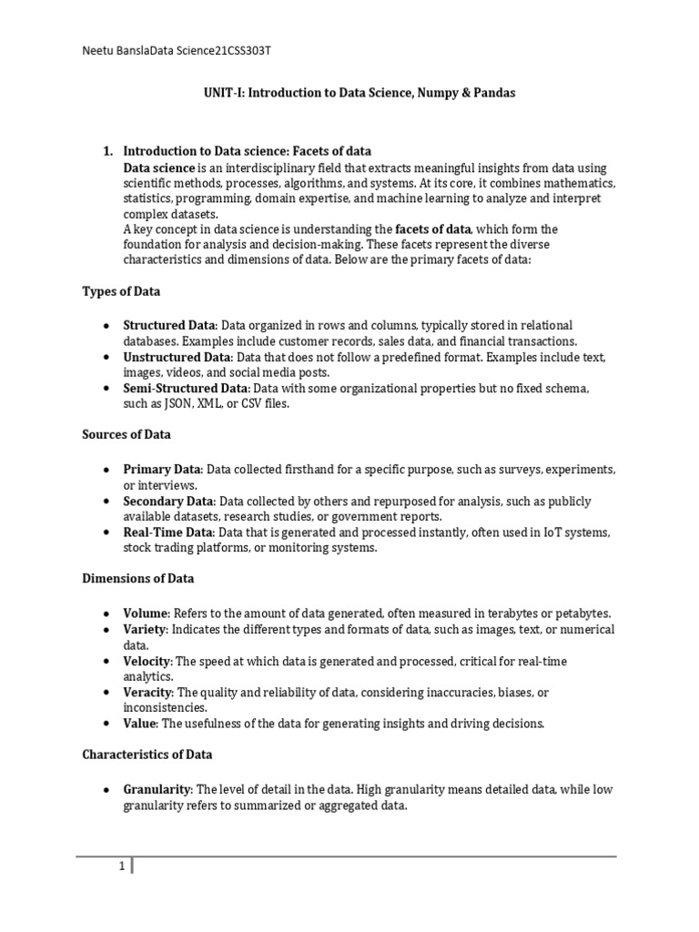 Data Science 1 | PDF | Data Analysis | Data Science