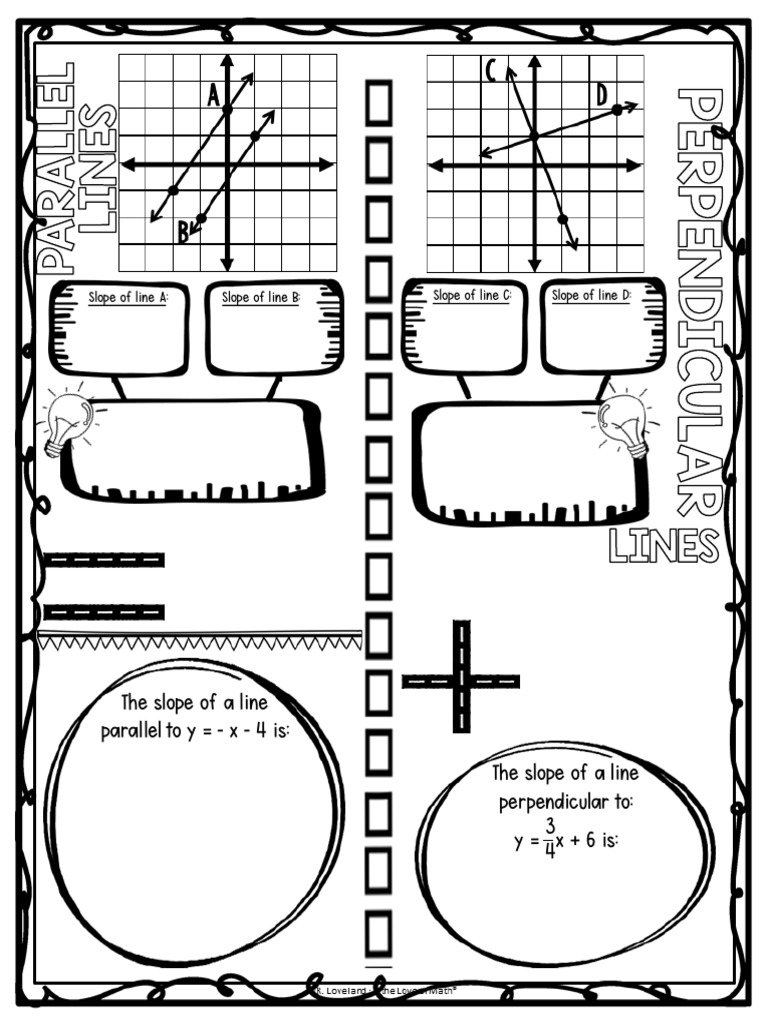 Parallel and Perpendicular Lines Editable Notes | PDF
