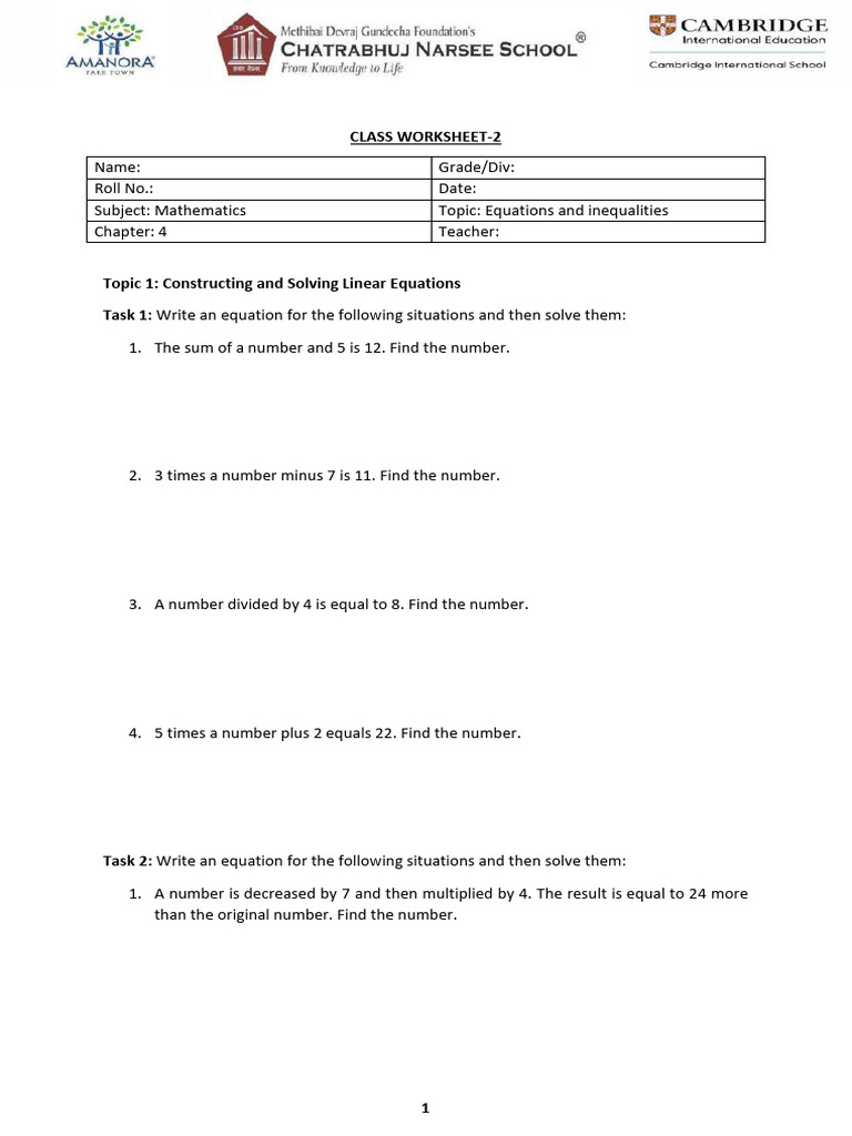 Unit 4 Equations PDF | PDF