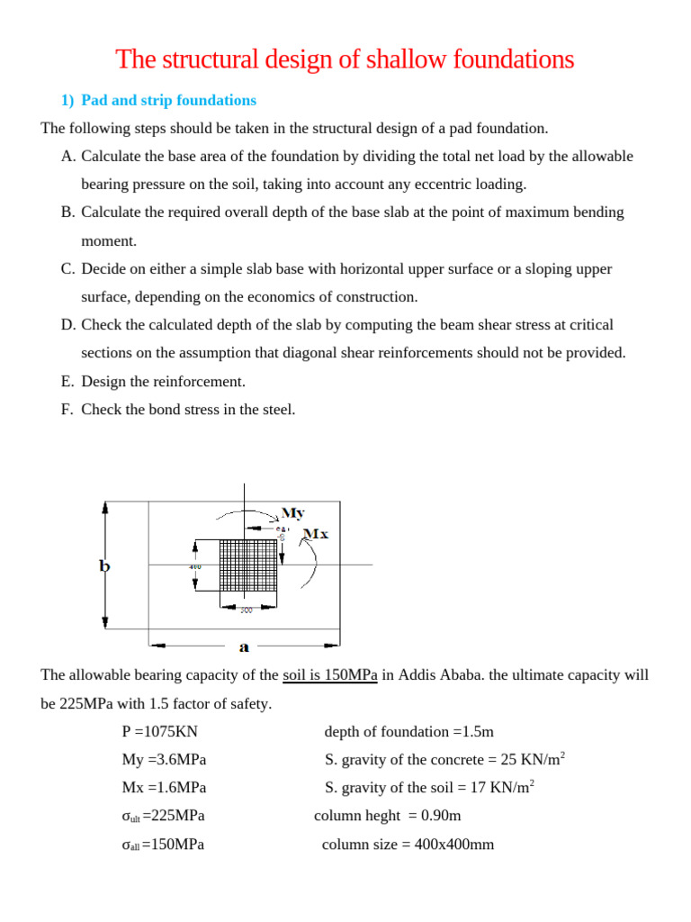 Shallow Foundations Design 1 | PDF | Foundation (Engineering ...