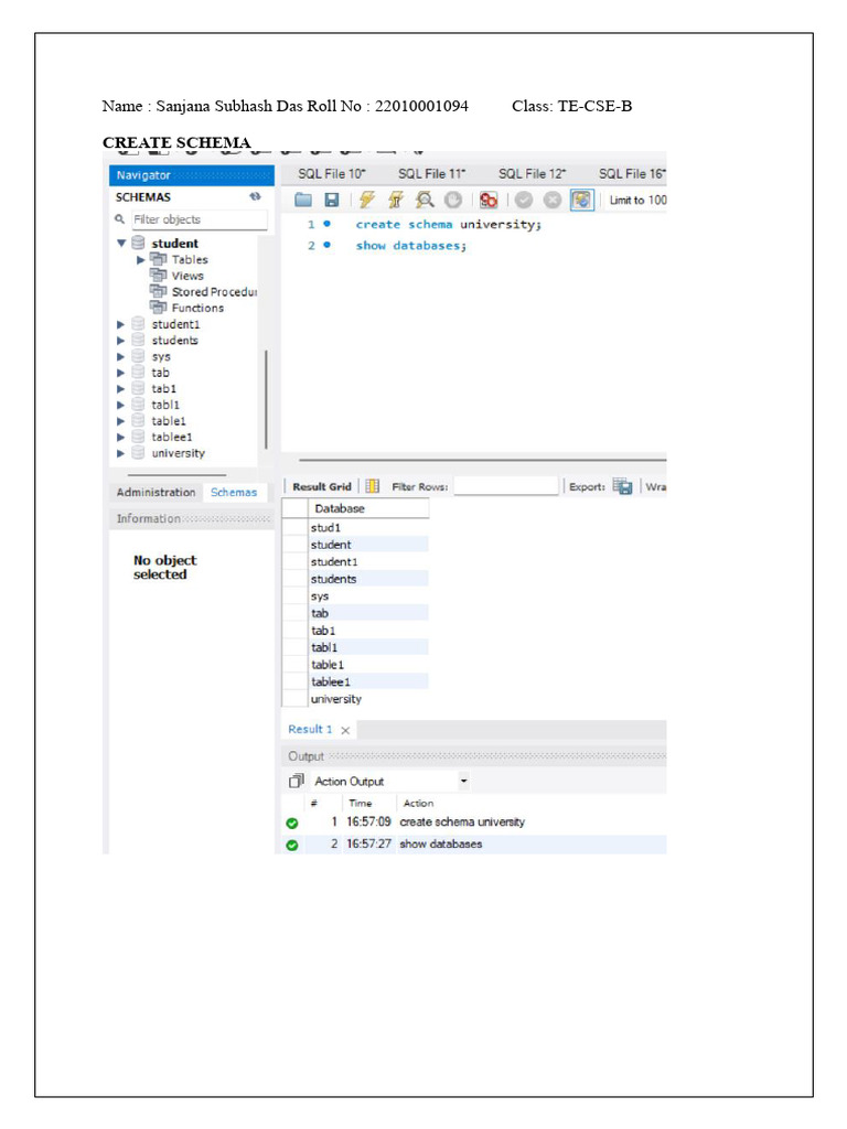 Dbs Practicals PDF Whole | PDF | Table (Database) | Information Science