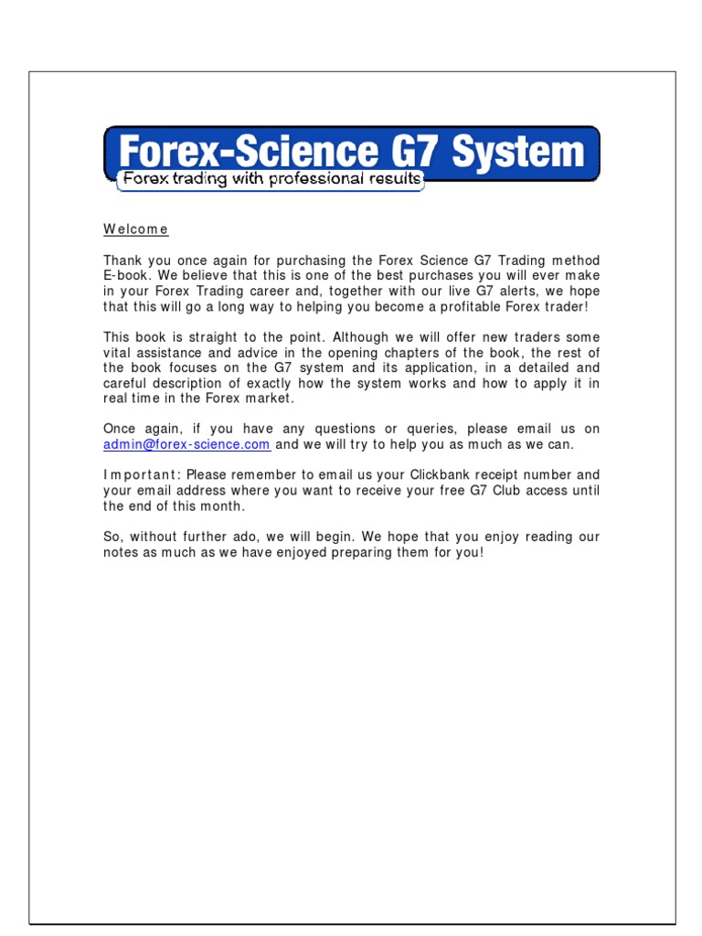 G7 Forex System 1 Financial Markets Financial Economics - 