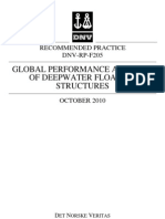 DNV-RP-F205 Global Performance Analysis of Deepwater Floating Structures October 2010