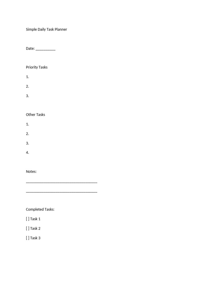 Task Planner | PDF