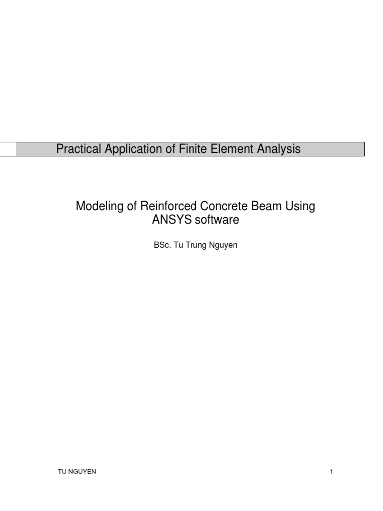 Reinforced Concrete Beam Modeling in ANSYS | PDF | Deformation ...