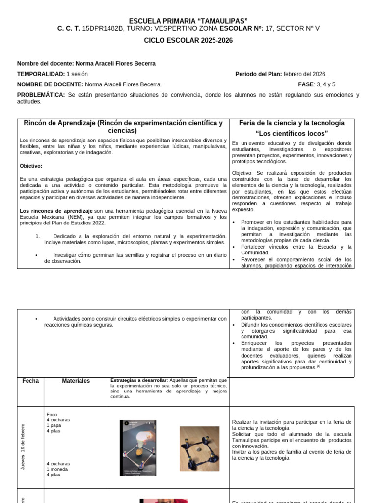 rincon de ciencias y feria de la ciencia y la tecnologia (2) | PDF ...