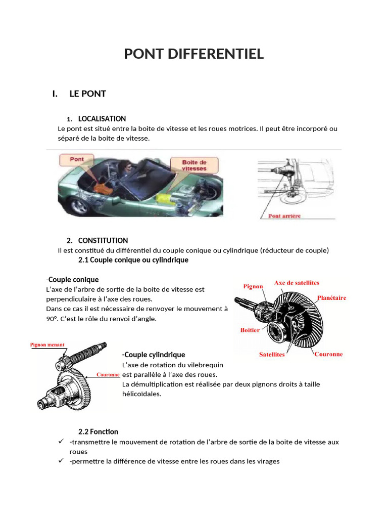 Pont Diff | PDF | Mouvement (Physique) | Cinématique