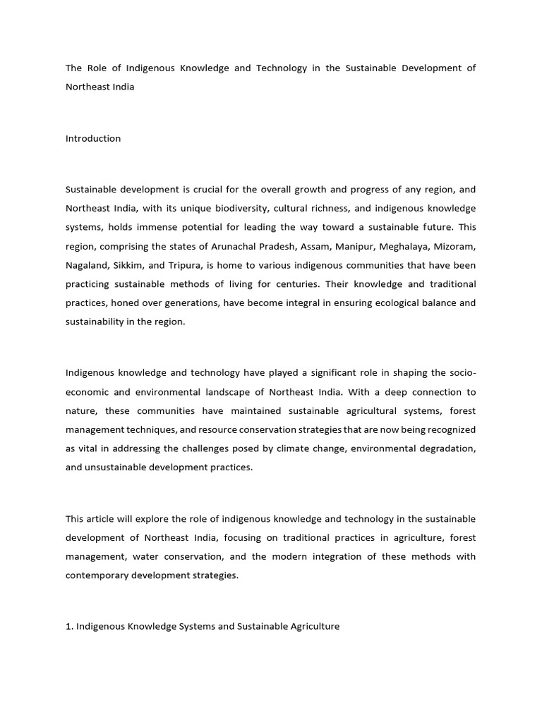 The Role of Indigenous Knowledge and Technology in - 240915 - 204219 ...