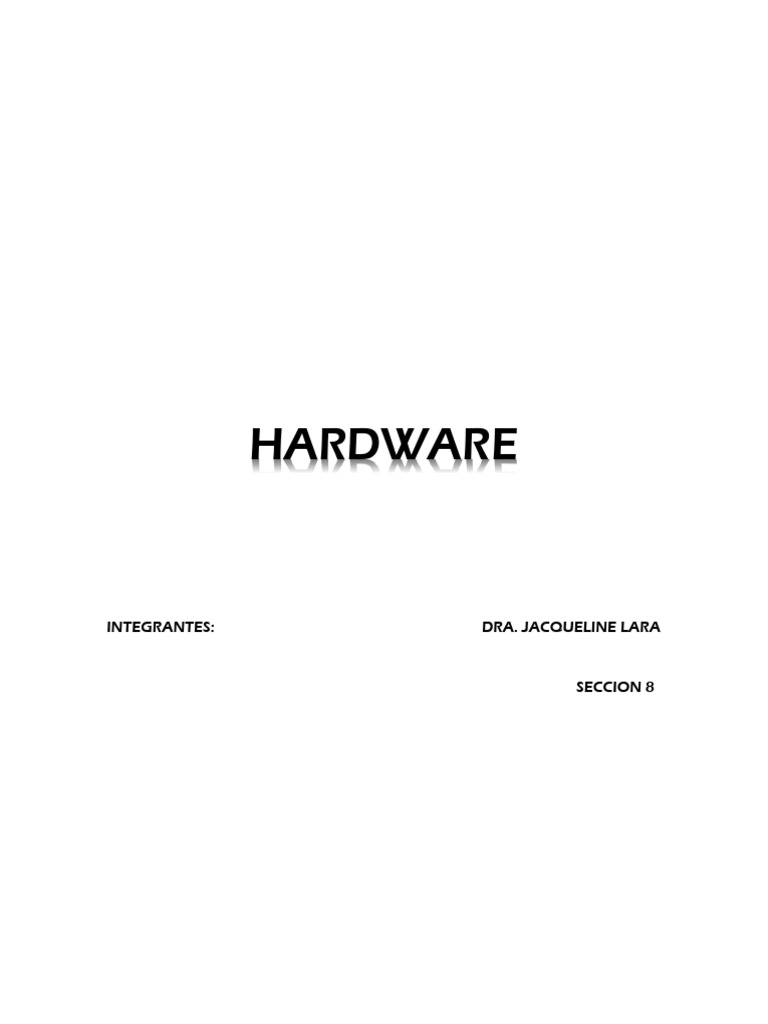 Hardware | PDF | Hardware de la computadora | Periférico