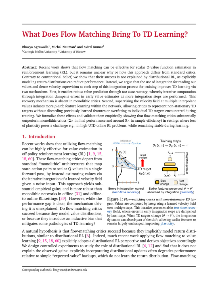 What Does Flow Matching Bring To TD Learning?: Abstract | PDF ...