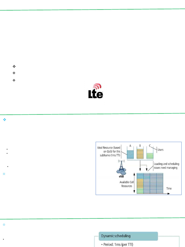 Course 7 LTE Scheduling | PDF | Scheduling (Computing) | Quality Of Service