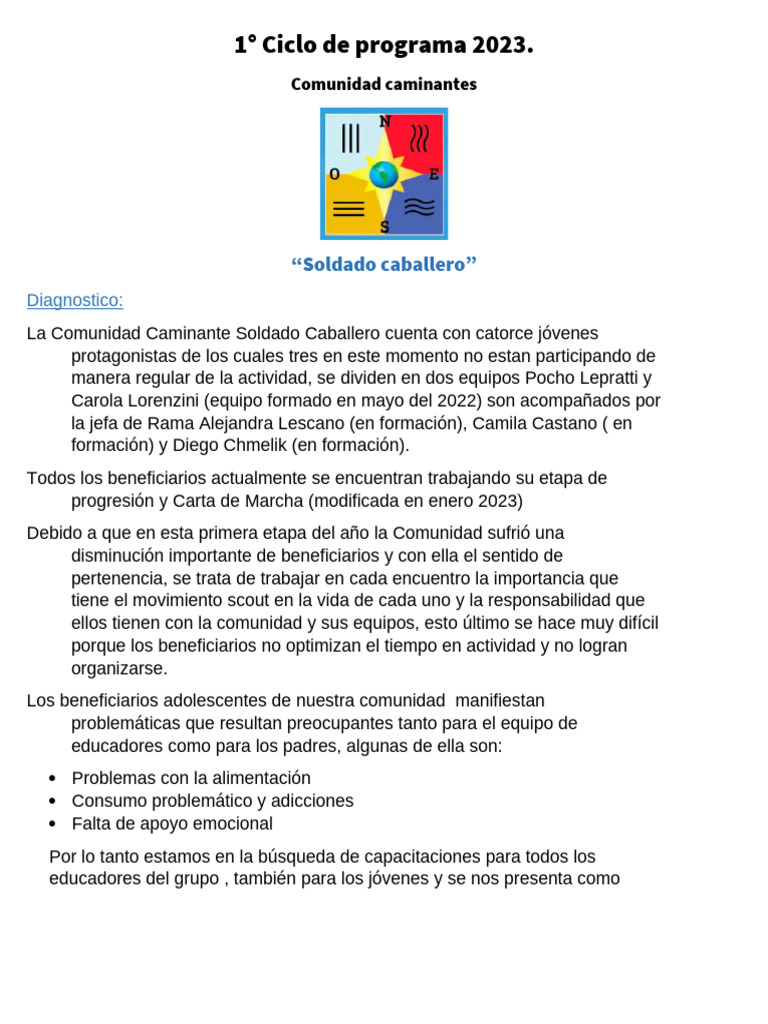 1er Ciclo de Programa 2023 | PDF | Las emociones | Amistad