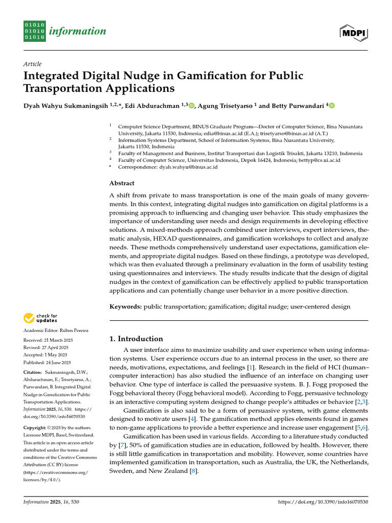 Integrated Digital Nudge in Gamification For Public Transportation ...