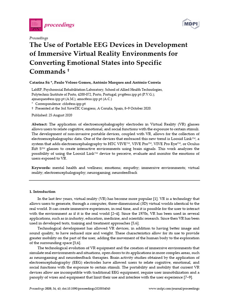 The Use of Portable EEG Devices in Development of | PDF ...