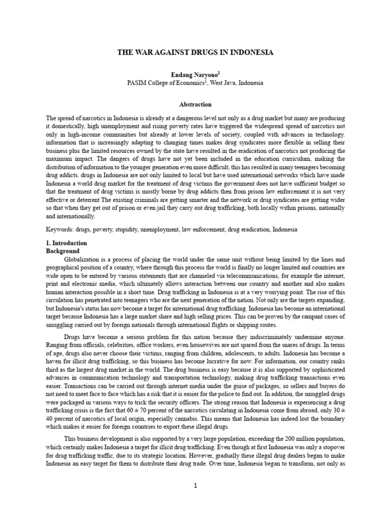 The War Against Drugs in Indonesia | PDF | Cost Of Living | Cannabis (Drug)