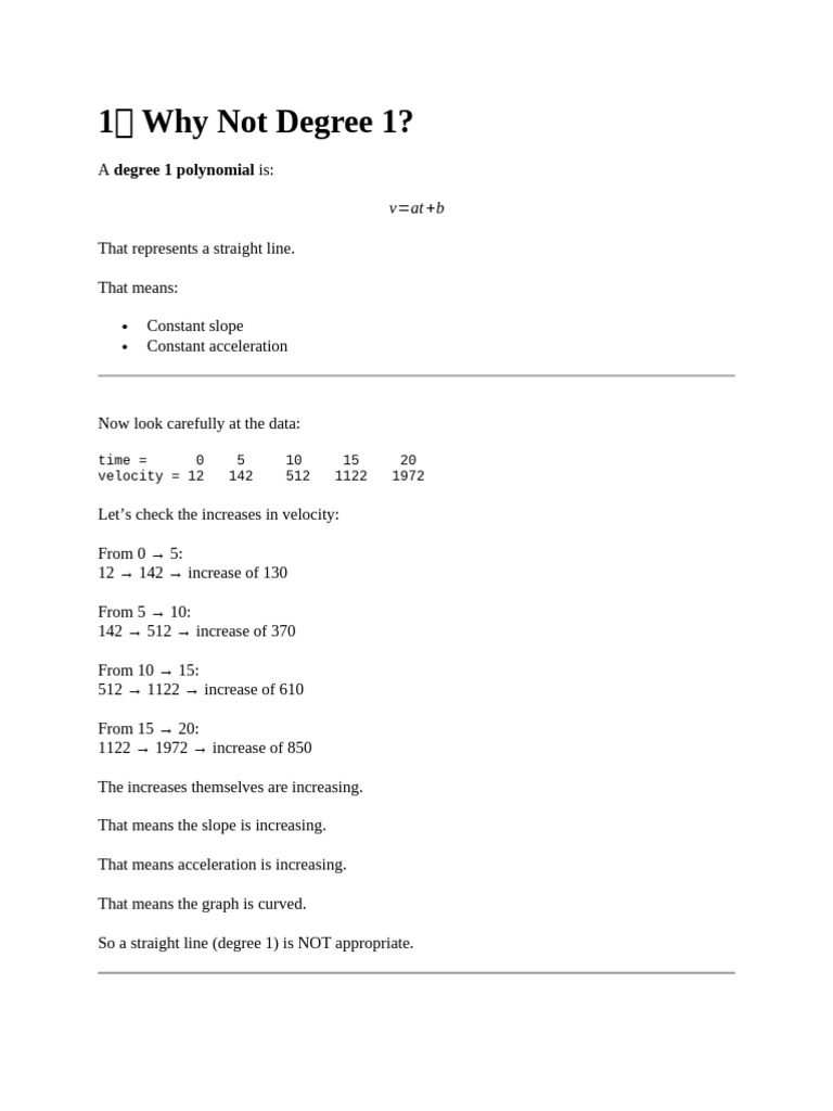 MATLAB Curve Shape and What Polyfit Degree To Use | PDF