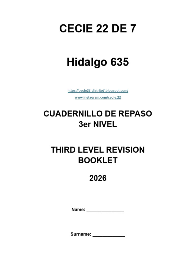 Booklet 3rd Level 2026 | PDF | Languages | Foreign Language Studies