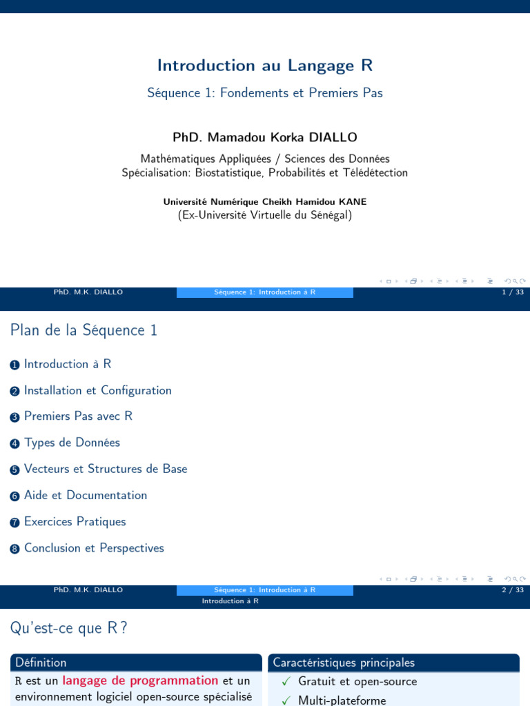 Cours Langage R DIT | PDF | Environnement de développement | Logiciel