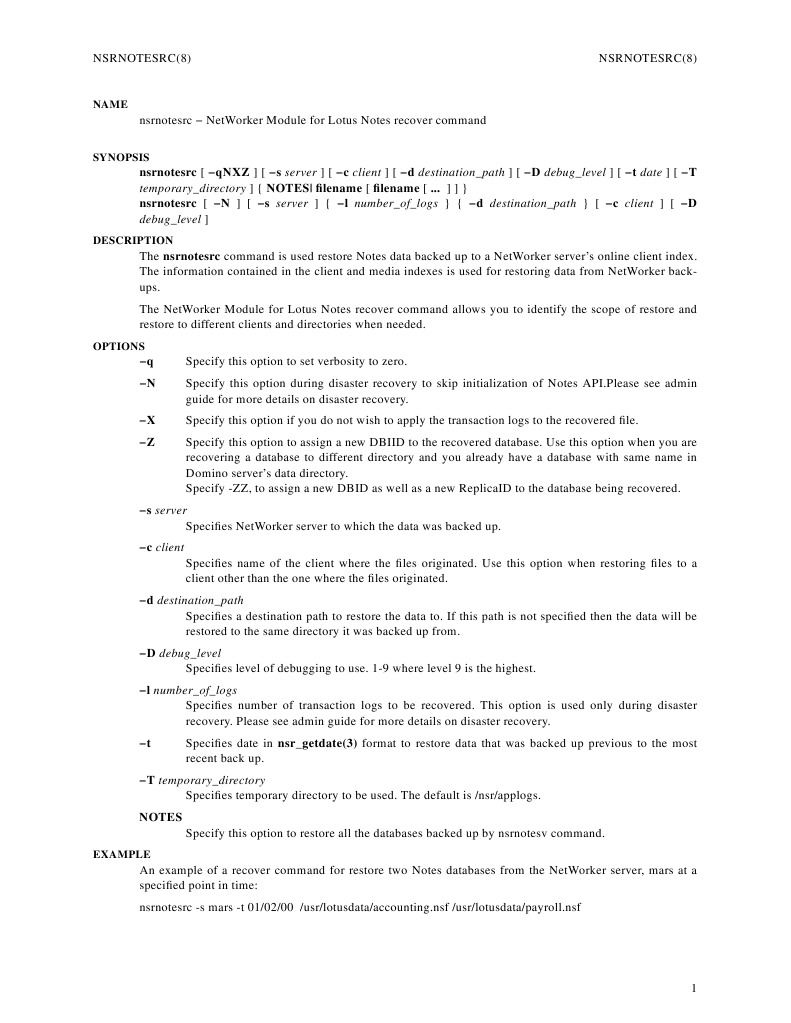 Nsrnotesrc | PDF | Ibm Notes | Backup