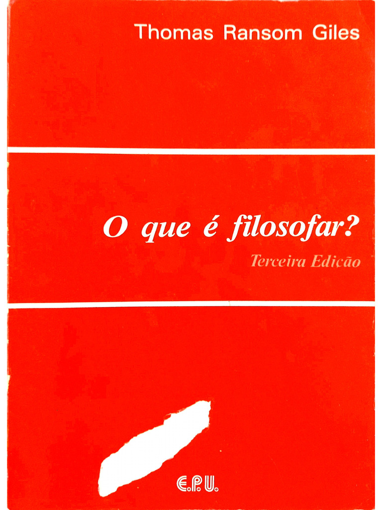 O Que e Filosofar | PDF