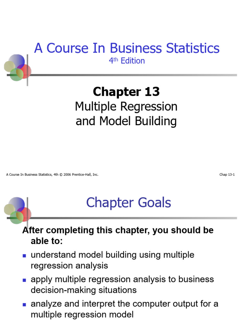 Ch13 Multiple Regression | PDF | Linear Regression | Regression Analysis
