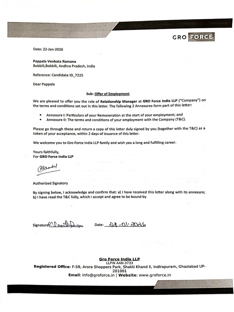 Offer Letter | PDF