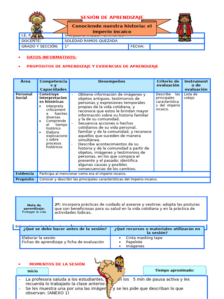 2 Sesion d1 Ps El Imperio Incaico | PDF | Imperio Inca