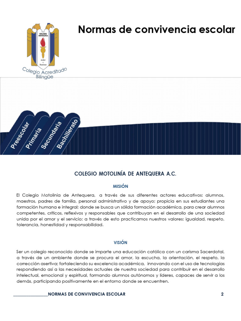 Normas de Convivencia Escolar 2024 2025 | PDF | Maestros | Escuelas