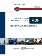 Department of The Navy Records Management Program Records Management Manual