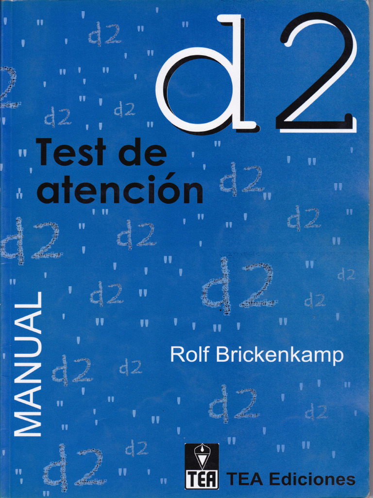 D2 Manual | PDF | Atención | Validez (Estadísticas)