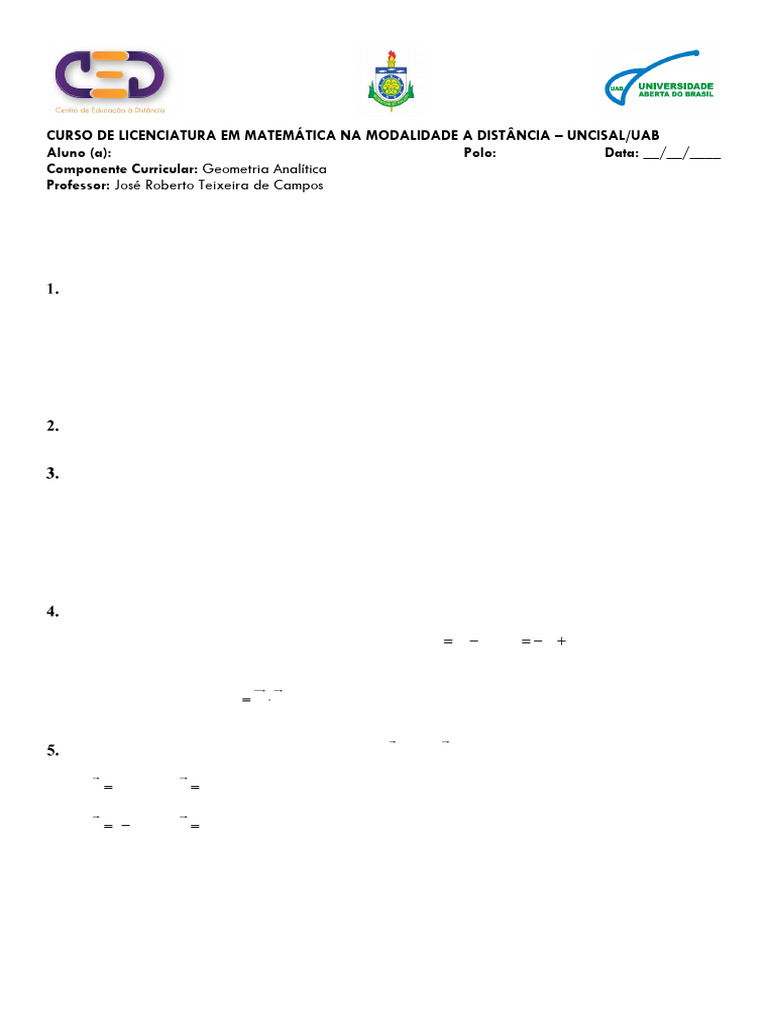 Lista 1 - GA | PDF