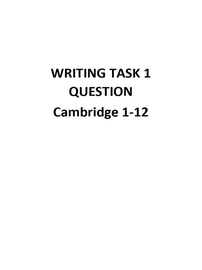 Writing Task 1 Question | PDF