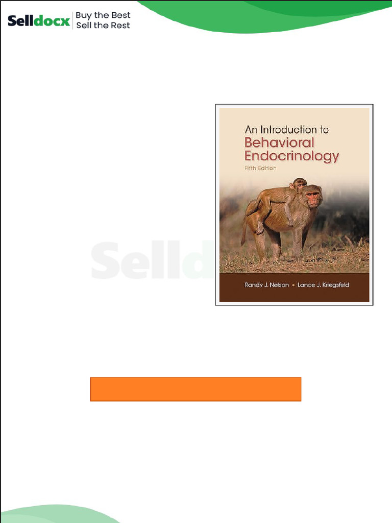Test Bank For An Introduction To Behavioral Endocrinology 5th Edition ...
