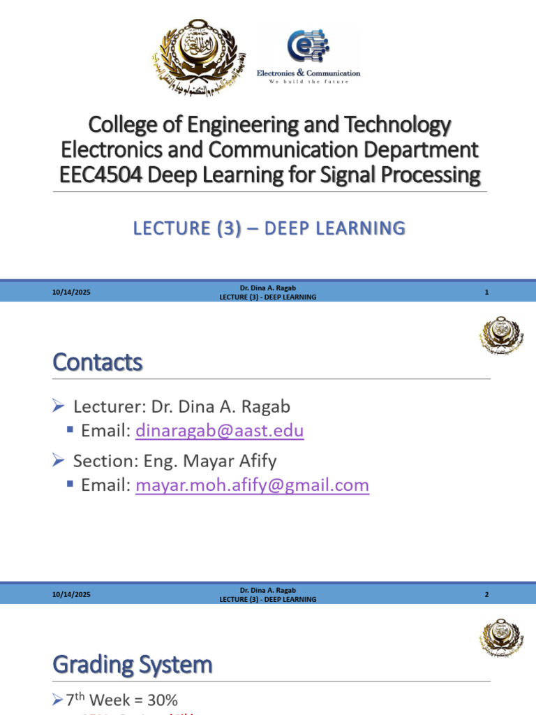 LEC3 | PDF | Deep Learning | Machine Learning