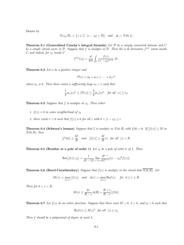 Final_Formula | PDF | Function (Mathematics) | Complex Analysis