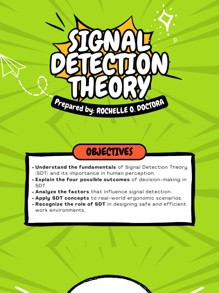 Signal Detection Theory Report Presentation | PDF | Receiver Operating ...