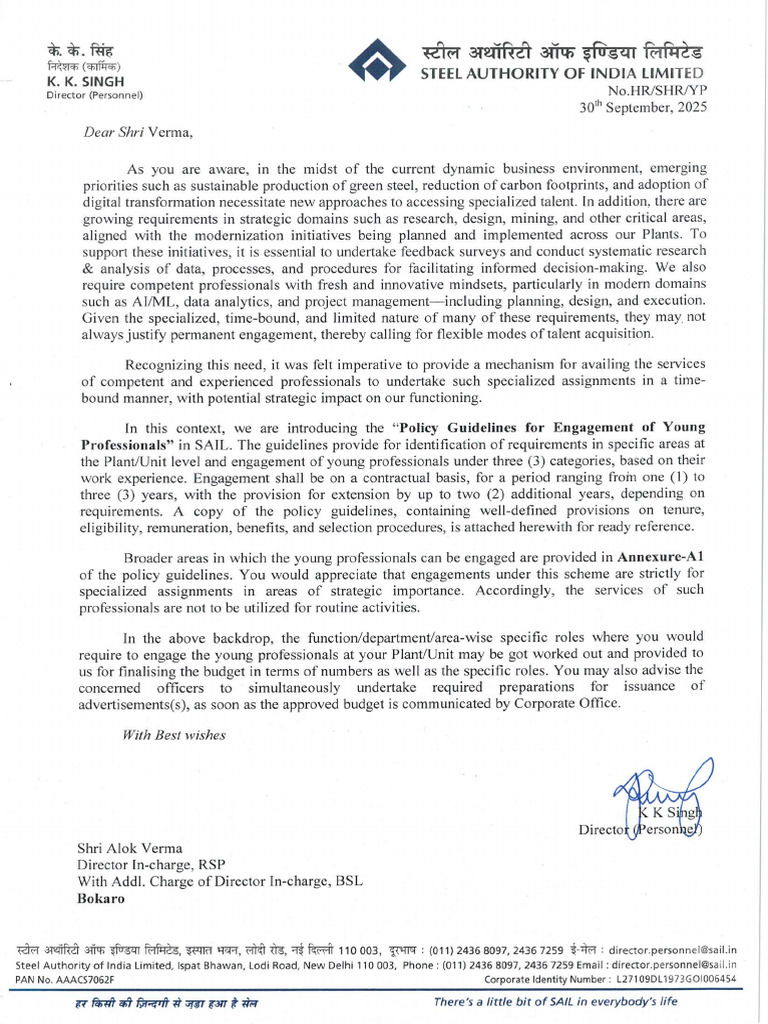 BSL-Letter by Director Personnel | PDF