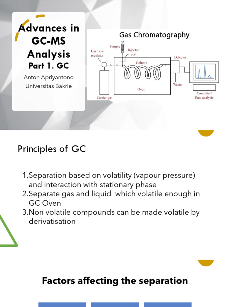 Advances in GC-MS Analysis | PDF | Gas Chromatography | Chromatography