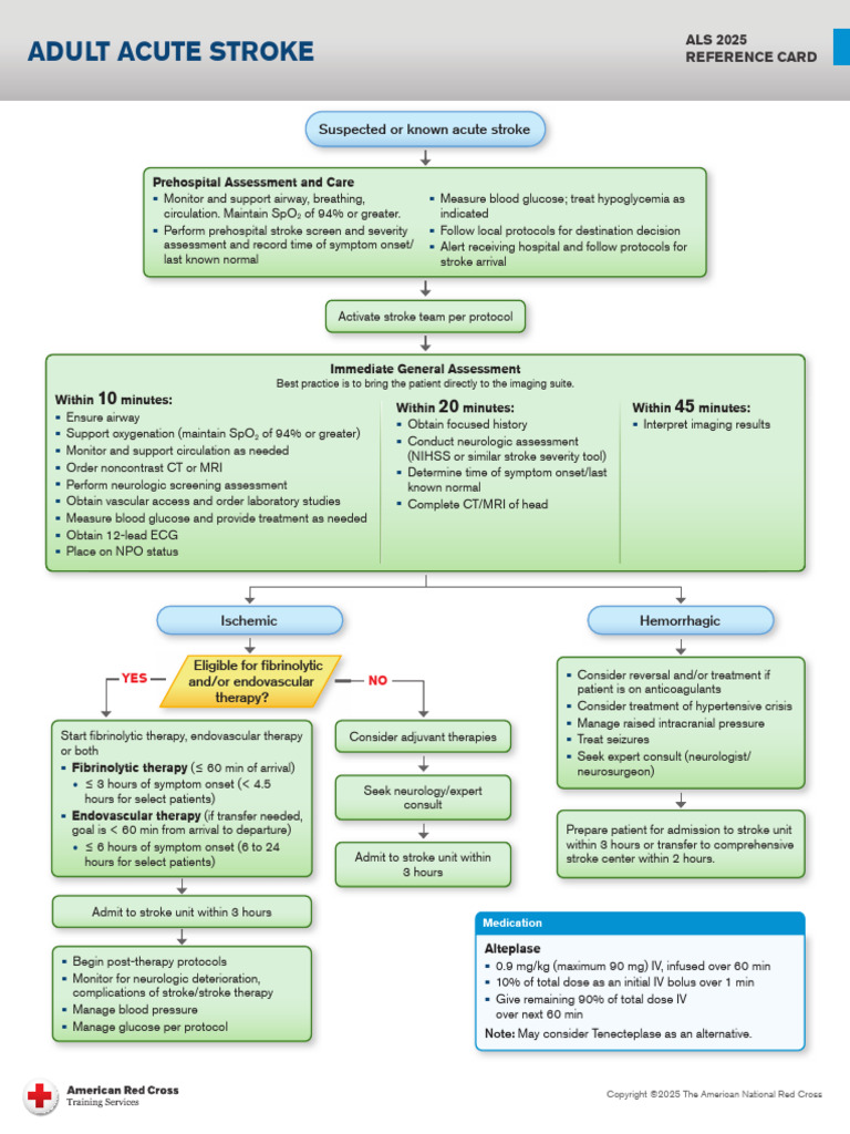 Als Code Cards Adult Acute Stroke Final Print | PDF | Stroke | Blood ...