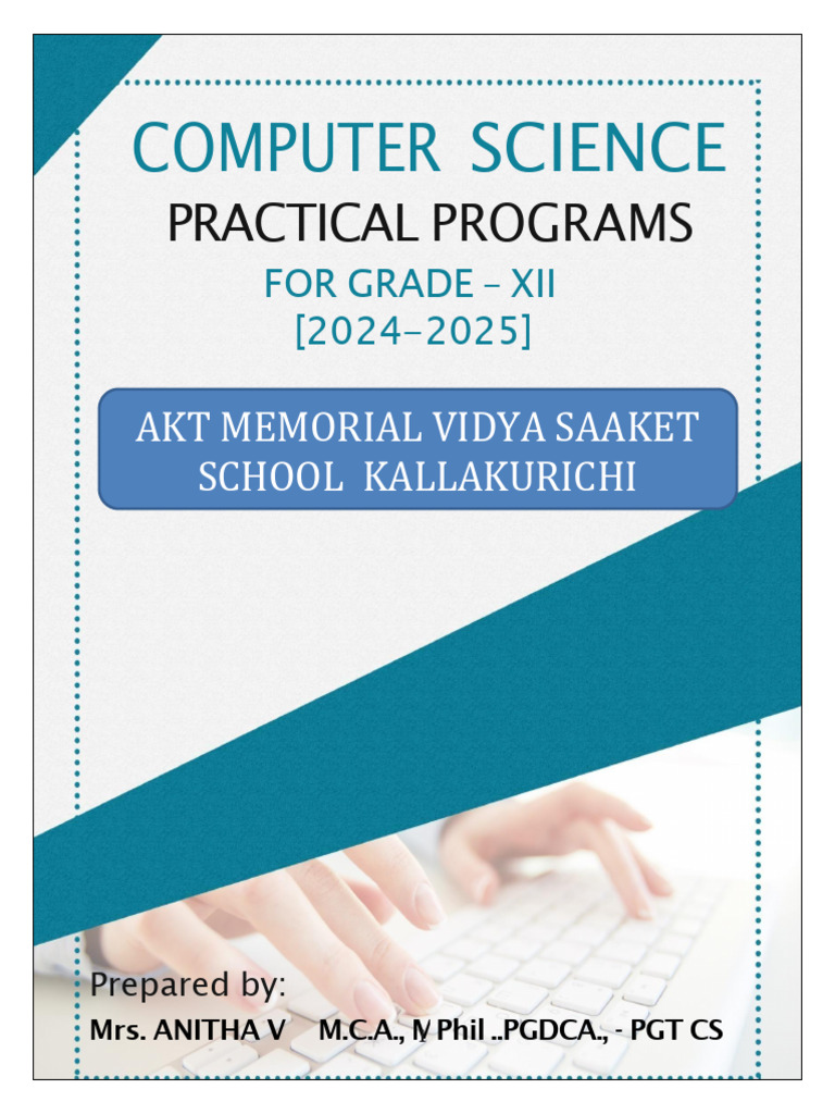 Class 12 Cs Practical Prepared by Anitha | PDF | Letter Case | Databases
