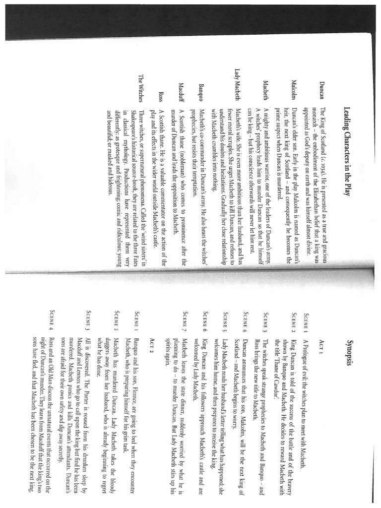 Macbeth Plot and Analysis (1) | PDF
